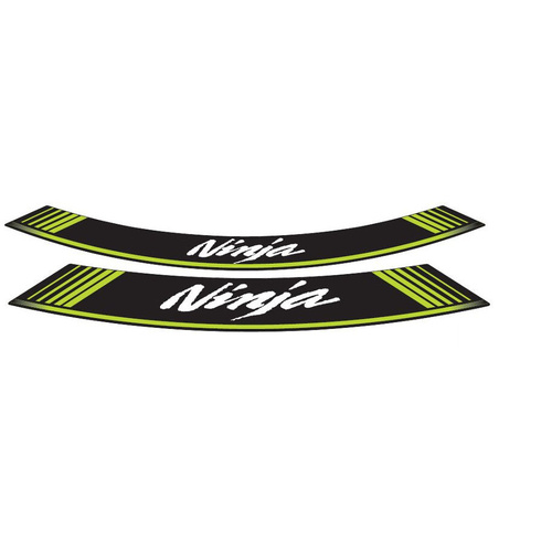Puig Kit 8 Rim Strips Ninja (Green)