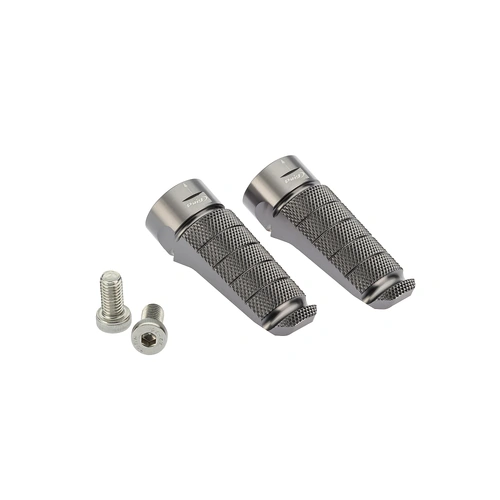 Puig PAIR FOOTRESTS HI-TECH PILOT RIGHT/LEFT (Titanium)