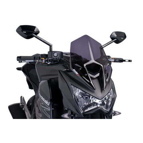 Puig New Generation Sport Screen To Suit Kawasaki Z800/E (2013 - 2016) - Dark Smoke