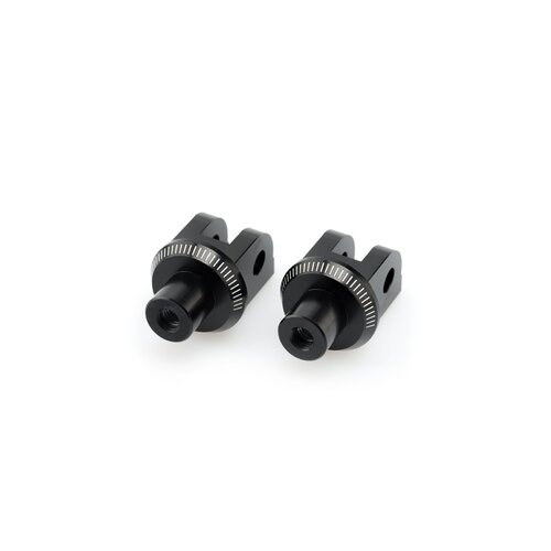 Puig Racing Footpeg Adaptors To Suit Yamaha YZF-R1/YZF-R1M/YZF-R6 (Black)