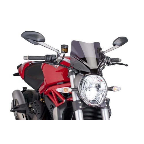 Puig New Generation Sport Screen To Suit Ducati Monster 797/821/1200/R/S (Dark Smoke)