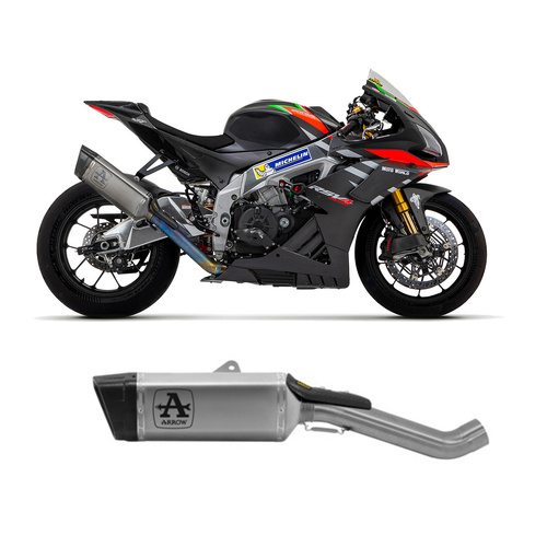 Arrow Exhaust - Aprilia Rsv 4 1100 Factory 2019 > 2020 Exhaust Muffler Pista Titanium Link Pipe Titanium