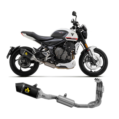 Arrow Exhaust - Triumph Trident 660 2021 > 2024 Racing Full Exhaust Veloce Black Aluminum