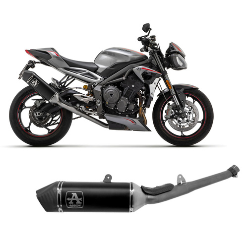 Arrow Exhaust - Triumph Street Triple 765 2020 > 2022 Complete System Veloce Dark Aluminum