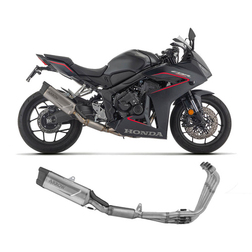 Arrow Exhaust - Honda Cbr 650 R 2024 Racing Full System Exhaust Indy Race Evo Titanium Carbon End Cap