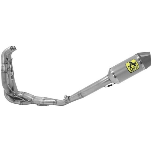 Arrow Exhaust - Kawasaki Zx-6r 636 2019 > 2020 Titanium Racing Full System Competition Carbon End Cap