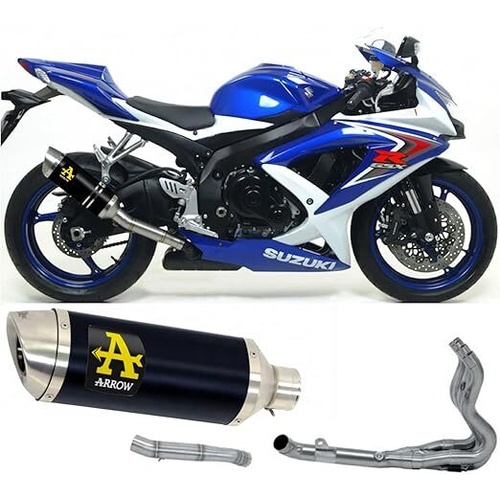 Arrow Exhaust - Suzuki Gsx-R 750 2008 > 2010 Full Exhaust Street Thunder Aluminium Black
