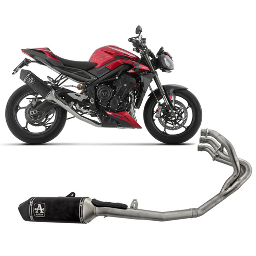 Arrow Exhaust - Triumph Street Triple 765 Rs 2023 > 2024 Complete System Veloce Dark Aluminium Euro5