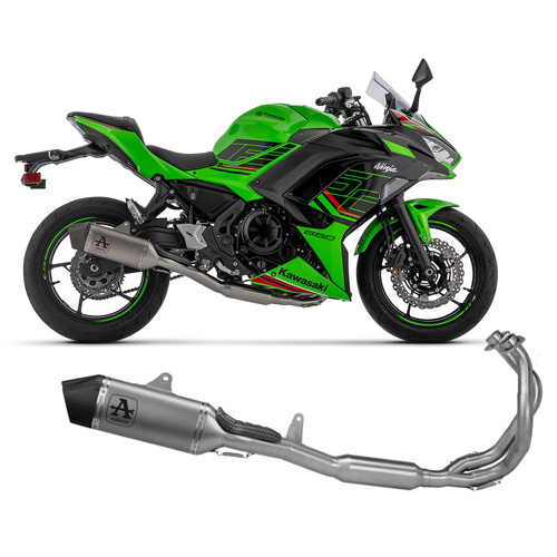 Arrow Exhaust - Kawasaki Ninja 650 2024 Full System Exhaust E5 Veloce Titanium