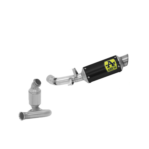 Arrow Exhaust - KTM 890 Duke R 2020 > 2023 Exhaust Muffler + Link Pipe Nokat Gp2 Nichrom Black