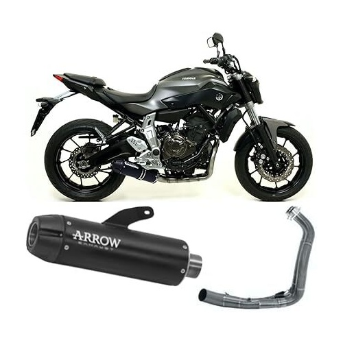 Arrow Exhaust - Yamaha Mt-07 2017 > 2020 Full Exhaust Kat Jet Race Steel Black