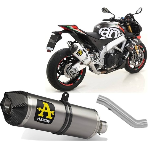 Arrow Exhaust - Aprilia Rsv4 1100 Factory 2019 > 2020 Approved Catalytic Link Pipe+aluminum Exhaust Carbon End Cap