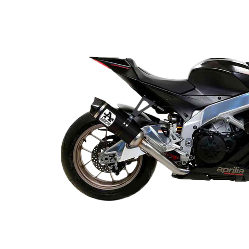 Arrow Exhaust - Aprilia Rsv4 1100 Factory 2019 > 2020 Approved Catalytic Link Pipe+black Aluminum Exhaust Carbon End Cap