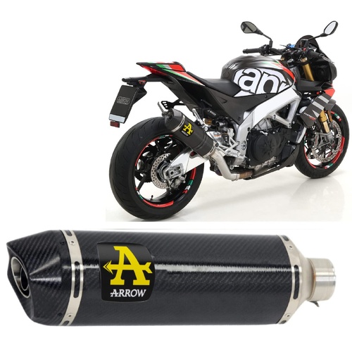 Arrow Exhaust - Aprilia Rsv4 1100 Factory 2019 > 2020 Racing Link Pipe+carbon Exhaust Carbon End Cap