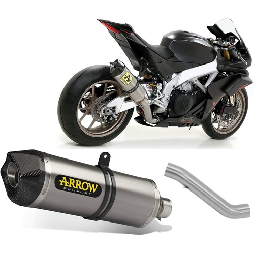 Arrow Exhaust - Aprilia Rsv4 1100 Factory 2019 > 2020 Racing Link Pipe+titanium Exhaust Carbon End Cap