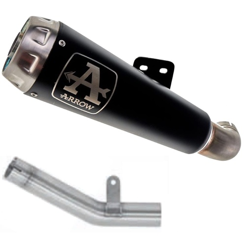 Arrow Exhaust - Kawasaki Zx-6r 636 2019 > 2020 Black Nichrom Racing Full System Pro-race Stainless Steel End Cap