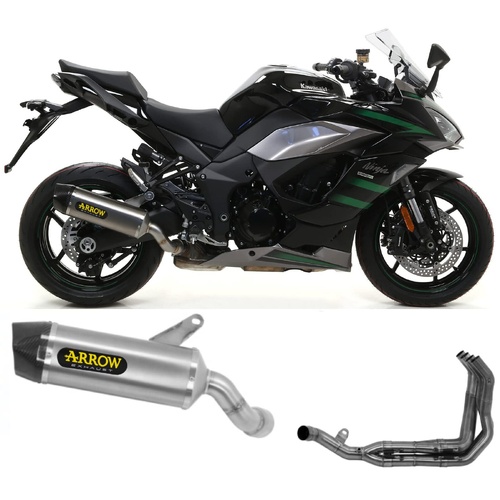 Arrow Exhaust - Kawasaki Ninja 1000 Sx (tourer) 2020 > 2023 Headers+exhaust Approved Aluminum