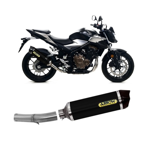 Arrow Exhaust - Honda Cbr 500 R 2019 > 2020 Header+exhaust Approved Aluminum Black