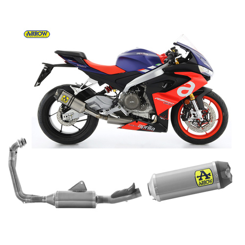 Arrow Exhaust - Aprilia Rs 660 2020 > 2024 Exhaust Muffler + Link Pipe Nokat Indy Race Titanium