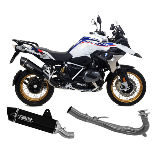 Arrow Exhaust - BMW R 1250 Gs 2019 > 2023 Maxi Race-tech Racing Dark Aluminum/titanium Full System Exhaust Carbon End Cap