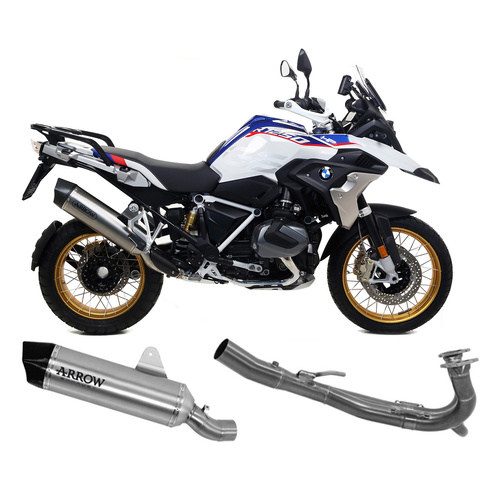 Arrow Exhaust - BMW R 1250 Gs 2019 > 2023 Maxi Race-tech Racing Titanium Full System Exhaust Carbon End Cap