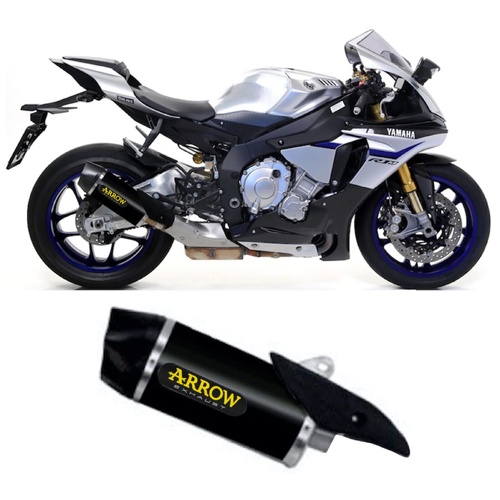 Arrow Exhaust - Yamaha YZF R1 2017 > 2024 Exhaust + Link Pipe No Kat Indy Race Aluminium Black