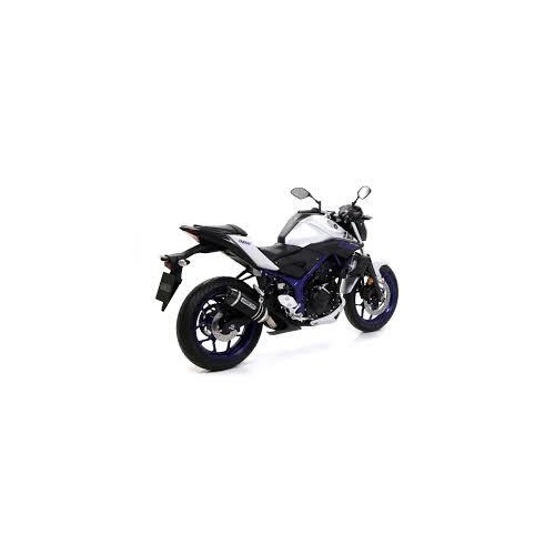 Arrow Exhaust - Yamaha YZF R3 2021 > 2023 Exhaust Thunder Carbon End Cap Aluminium Dark+collector