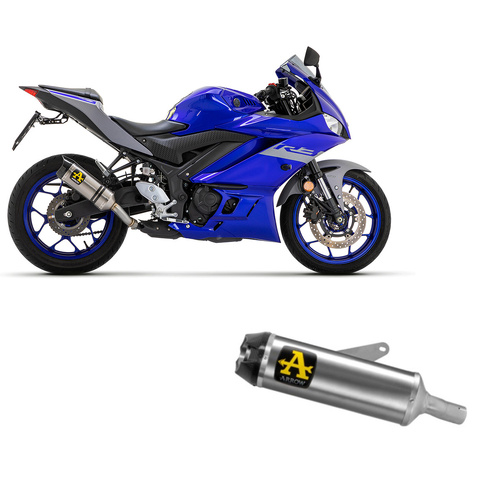 Arrow Exhaust - Yamaha YZF R3 2021 > 2023 Exhaust Thunder Carbon End Cap Titanium