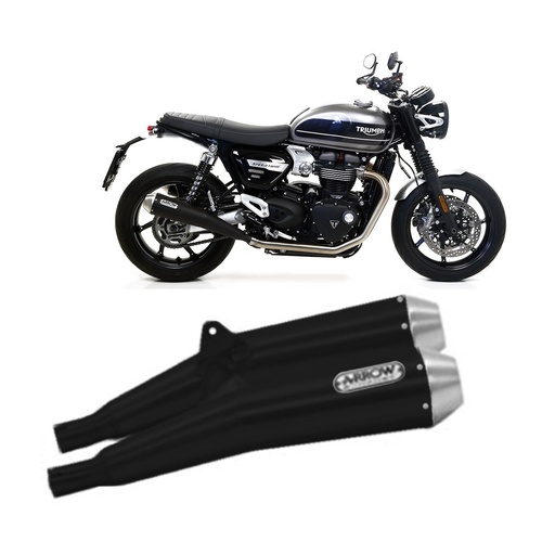 Arrow Exhaust - Triumph Thruxton 1200 2016 > 2020 Exhausts Pro Racing Black