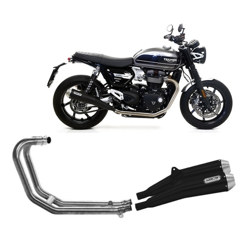 Arrow Exhaust - Triumph Thruxton 1200 Rs 2020 > 2023 Full Exhaust Pro Race Steel Black