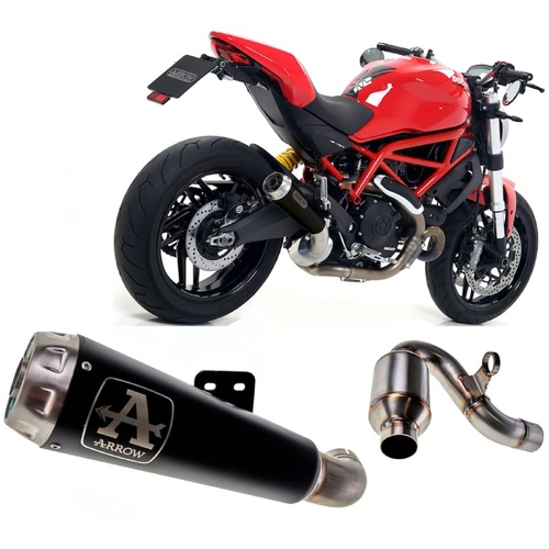 Arrow Exhaust - Ducati Monster 797 2017 > 2020 Exhaust + Link Pro Race Black