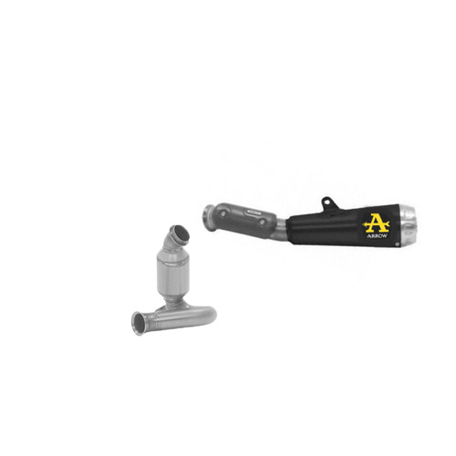 Arrow Exhaust - KTM 890 Duke R 2020 > 2023 Exhaust Muffler + Link Pipe Nokat Prorace Steel Cap Nichrom Black