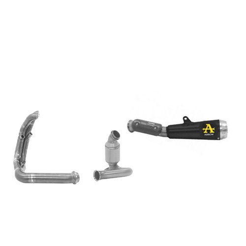 Arrow Exhaust - KTM 890 Duke R 2020 > 2023 Full Exhaust Pro Race Steel Cap Nichrom Black