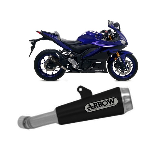 Arrow Exhaust - Yamaha YZF R3 2019 > 2020 Exhaust Nichrom Black Pro Race Tail Pipe Steel
