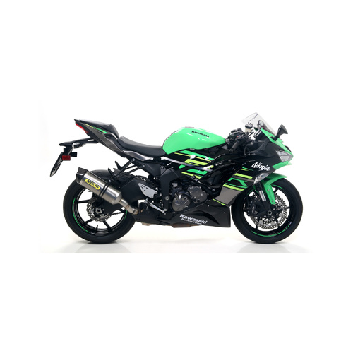 Arrow Exhaust - Kawasaki Zx-6r 636 2019 > 2020 Approved Titanium Exhaust Race-tech Carbon End Cap