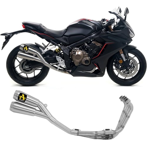 Arrow Exhaust - Honda Cbr650r 2019 > 2023 Full Kit App Titanium Pro Race Twin Titanium Tail Pipe