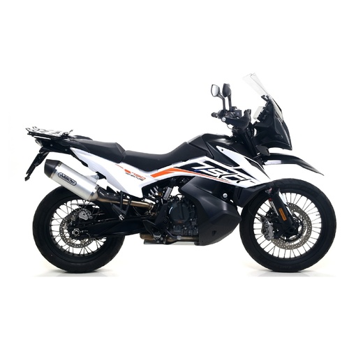 Arrow Exhaust - KTM 790 Adventure 2024 Approved Aluminum Exhaust Race-tech Carbon End Cap