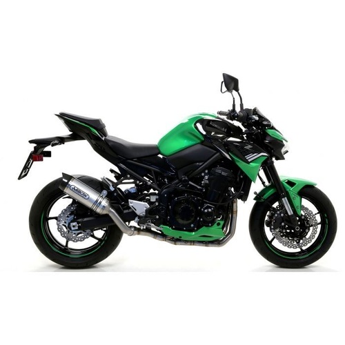 Arrow Exhaust - Kawasaki Z 900 2020 > 2024 Approved Aluminum Exhaust Street Thunder Carbon End Cap