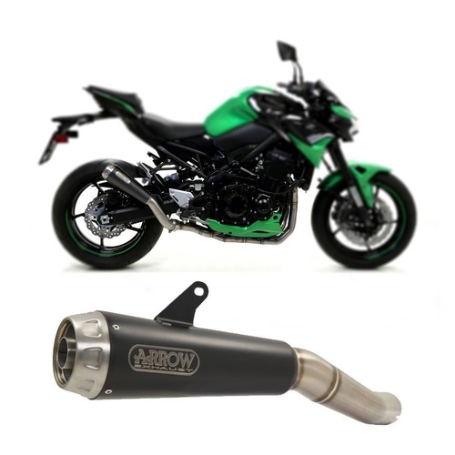 Arrow Exhaust - Kawasaki Z 900 2020 > 2024 Approved Black Nichrom Exhaust Pro-race Stainless Steel End Cap