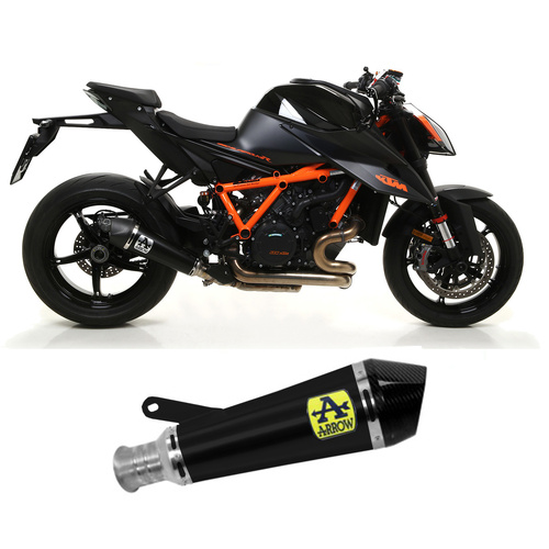 Arrow Exhaust - KTM 1290 Super Duke R 2020 > 2022 X-kone Dark Nichrom Exhaust Muffler Carbon End Cap