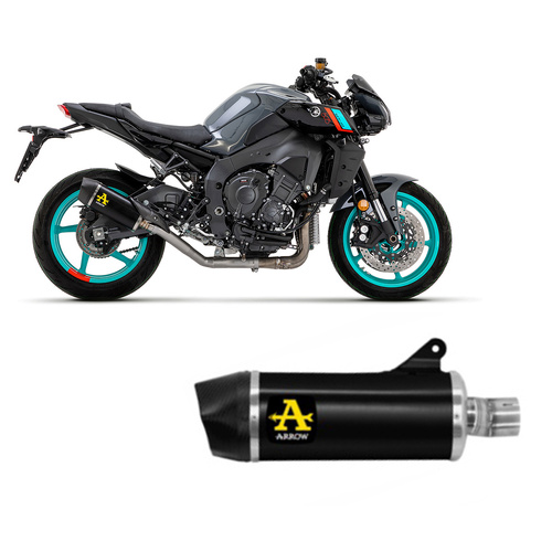 Arrow Exhaust - Yamaha Mt-10 2022 > 2023 Exhaust Muffler Indy Race Aluminium Dark+ Carb Cap