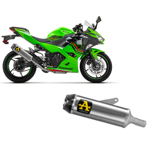 Arrow Exhaust - Kawasaki Z 400 2023 > 2024 Exhaust Indy Race Carbon End Cap Aluminium