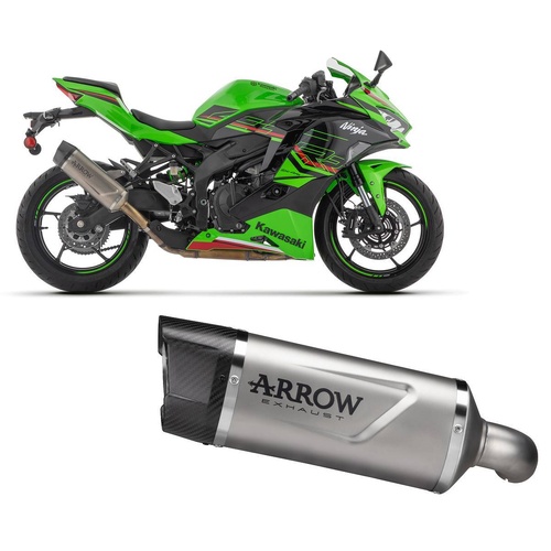 Arrow Exhaust - Kawasaki Zx-4r 2024 Exhaust Muffler Indy Race Evo Titanium