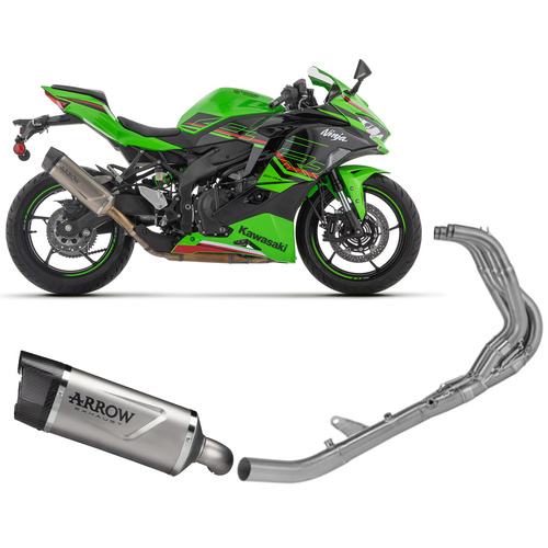 Arrow Exhaust - Kawasaki Zx-4r 2024 Full System Exhaust Indy Race Evo Titanium