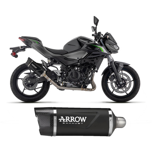 Arrow Exhaust - Kawasaki Z 500 2024 Exhaust Muffler Indy Race Evo Aluminium Dark