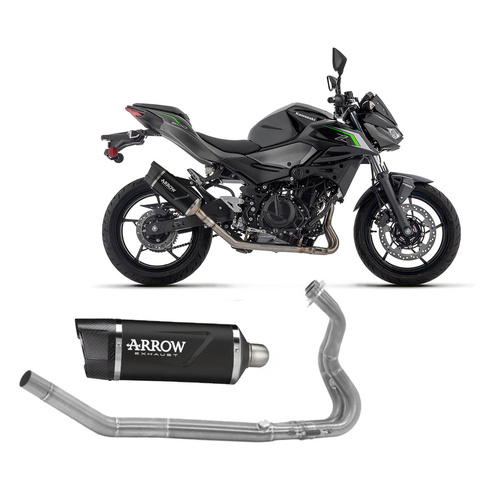 Arrow Exhaust - Kawasaki Z 500 2024 Full System Exhaust Indy Race Evo Aluminium Dark