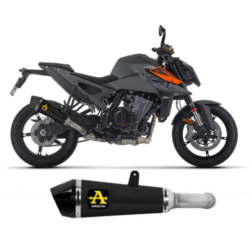 Arrow Exhaust - KTM Duke 990 2024 X-kone Dark Nichrom Exhaust Muffler Carbon End Cap