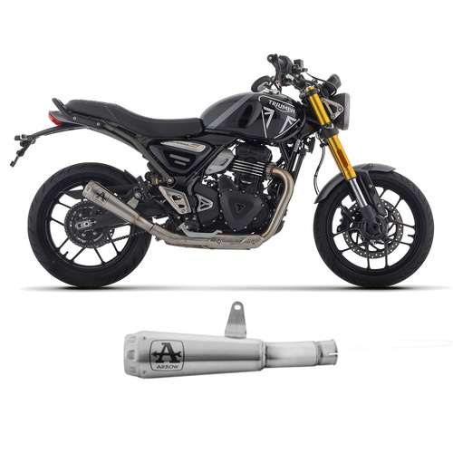 Arrow Exhaust - Triumph Speed 400 2024 Exhaust Muffler Pro Race Nichrom Cap Steel
