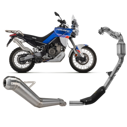 Arrow Exhaust - Aprilia Tuareg 660 2022 > 2024 Full System Exhaust Dakar Replica Nichrom