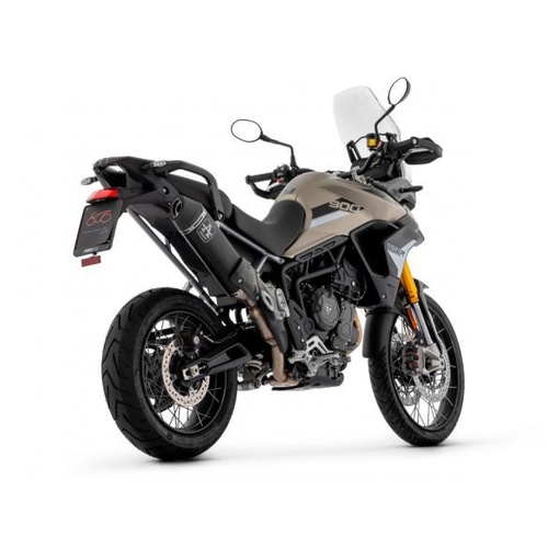 Arrow Exhaust - Triumph Tiger 850/900 2020 > 2024 Exhaust Muffler Veloce Alum Dark Side Case Installation
